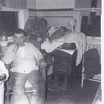 The tired Grandpa after Milking. Farm Life was Tough  - Photographs