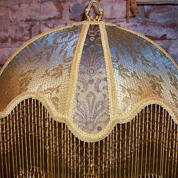 Victorian Lampshade/Gold Lace/Hand Sewn