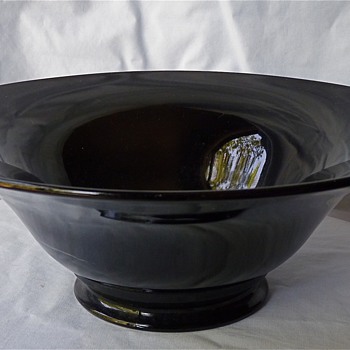 Black glass bowl
