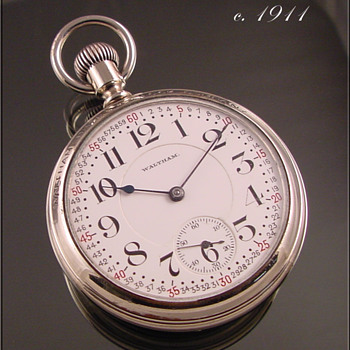 Waltham 23-Jewel Vanguard in a Salesman's Double Crystal Case 1911 - Pocket Watches