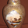 Dresden Porcelain Netting lidded Urn by Helena Wolfsohn C1850
