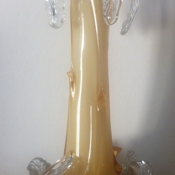 Art Deco glass palm vase or centrepiece. Unidentified. - Art Glass