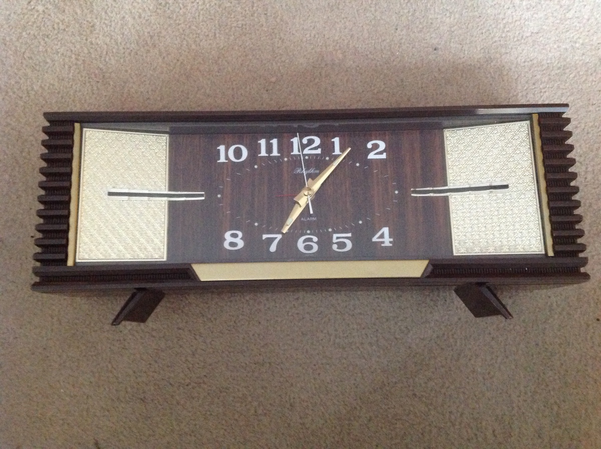 Vintage 1980's Rhythm alarm clock. Collectors Weekly