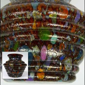 Close-ups of Four Unusual/ Not Typical "Spatter Glass Technique" Examples - Art Glass