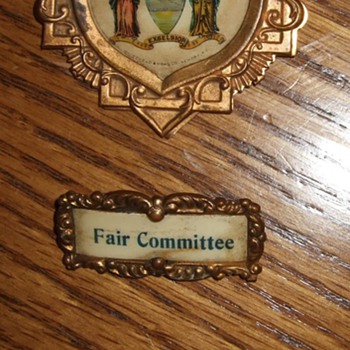 New York State Fair(?) Badges and Pins. Made by Whitehead and Hoag Co.