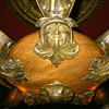 Decorative Brass & Wood Hanging Light Fixture