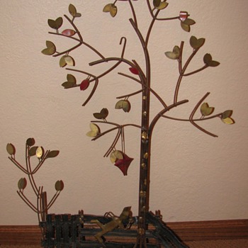 Curtis Jere Wall Sculpture Boy with lost kite in Tree