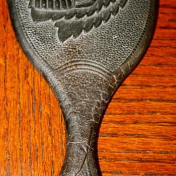 Gutta Percha Victorian Hand Mirror - Victorian Era
