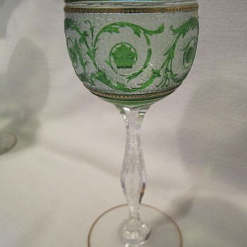 Czech Hock Set - Art Glass