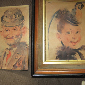 OLD PRINTS TITLED MA AND PA
