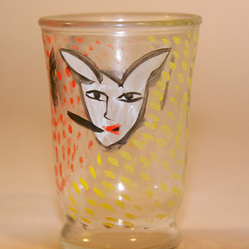 Ulrica Hydman-Vallien shot glass - Art Glass