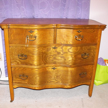Old Dresser with Wooden Casters - Furniture