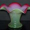 Rubina Verde Floriform bowl. English or Bohemian?