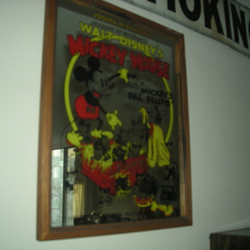 Mickey Mouse Club mirror -- dated 1933 - Signs