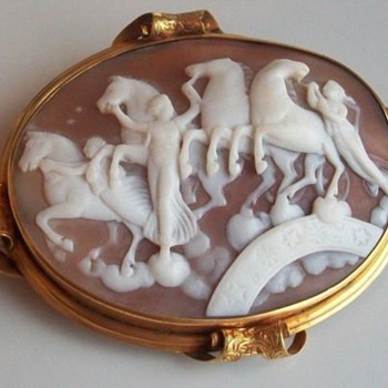 Wonderful cameo of horses of light - Victorian Era
