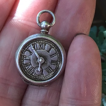 Bernard Instone Silver Pocket Watch Charm - Art Deco