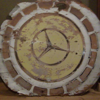 Old Wooden Mercedes Sign