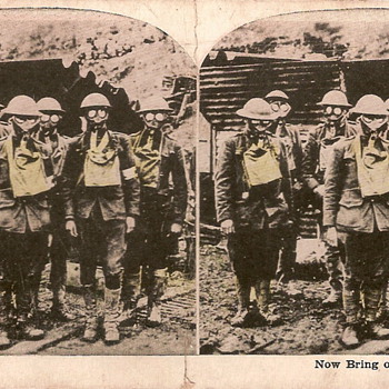 Gas Mask Stereoview - Photographs