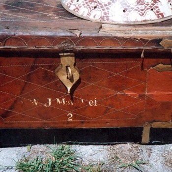 old leather trunk