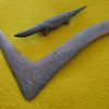 "PUNU" - CARVED GOANNA MULGA POKER WORK