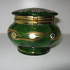 Art Nouveau Gold painted Powder Jar Beautiful Decor