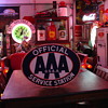 AAA...Official Service Station...Porcelain Sign...Double Sided...Three Colors