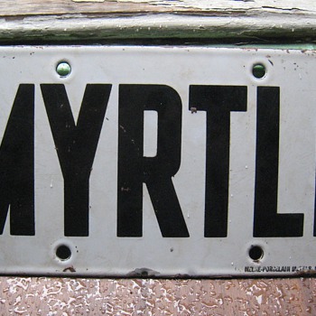 Subway Porcelain sign Myrtle Fort Greene Brooklyn 