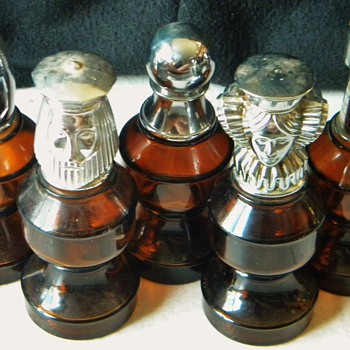 Partial Avon After Shave Chess Set - Bottles