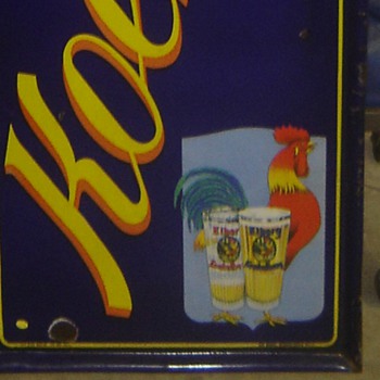 Awesome Foreign Porcelain Beer Sign - Advertising