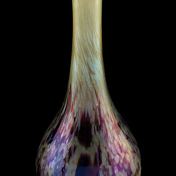 Highly Iridescent Fritz Heckert Vase - Art Glass