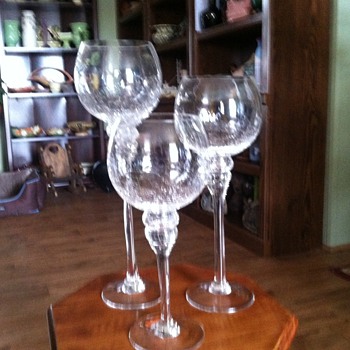 Crackled Candleholders