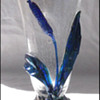 LOETZ CATTAIL  GLASS VASE 