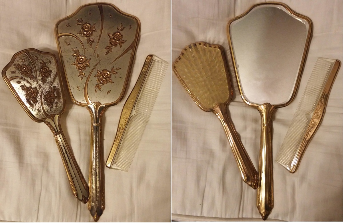 Vintage Vanity Sets, (mirror, brush comb set) Collectors Weekly