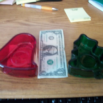 OLD GLASS CHRISTMAS CANDLE HOLDERS?????? - Christmas