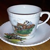 Teacup & Saucer~Steeplechase horse racing~By Johnson Bros in Australia