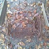 1917 yankee stadium chair and old sewing machine frame