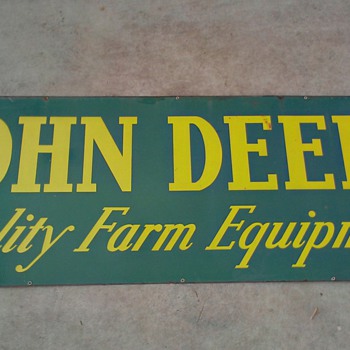 John Deere Vintage Dealer Sign