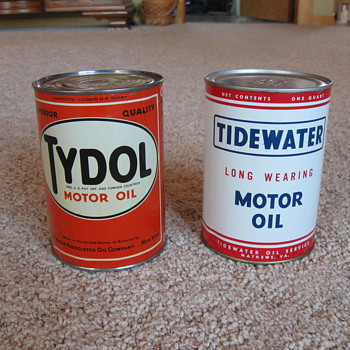 Tide Water Oil Cans 1940 - Petroliana
