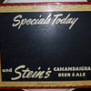 Stein's Canandaigua Beer and Ale Chalkboard Menu Sign
