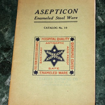 Asepticon - Enameled Steelware - Catalog No. 10 - Paper