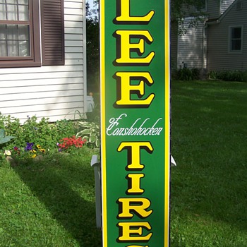 lee tires porcelain sign