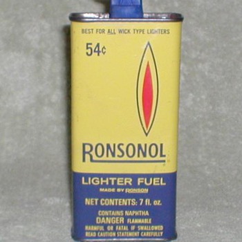 Ronsonol Lighter Fluid Tin - Advertising