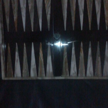 Backgammon Board multi colored onyx and black granite - Games