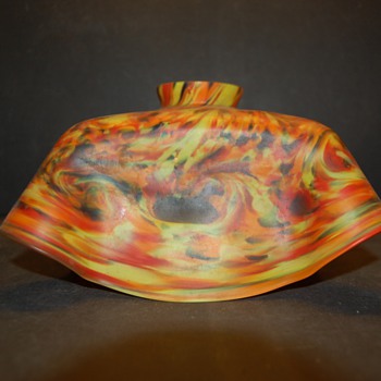 Czech art Nouveau End of the day Shade  - Art Glass