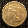 Way Off Axis 1865 Three Cent Nickel