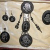 1880's Vulcanite chatelaines  for twins or sisters