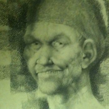 Pencil drawing of a Weird looking old man  - Posters and Prints