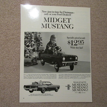 Mustang pedal car ad- 1964 & Today - Model Cars