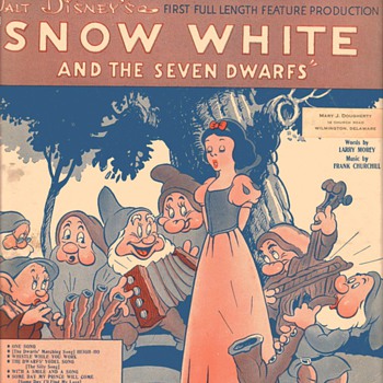 Sheet Music - “Heigh-Ho” from “Snow White and the Seven Dwarfs” 1938 - Music
