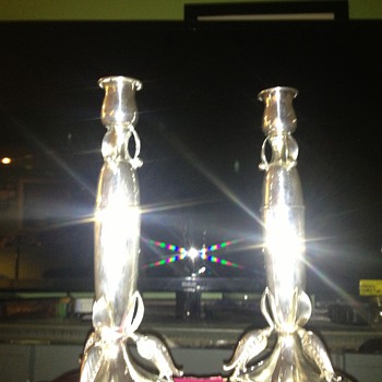 Sterling candle sticks by Carl Petersen